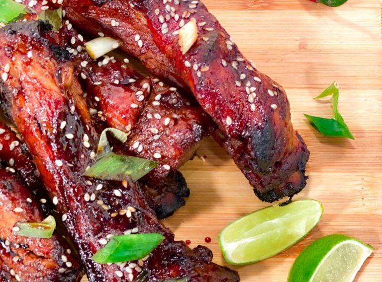 Costela suína com molho de gengibre e mel