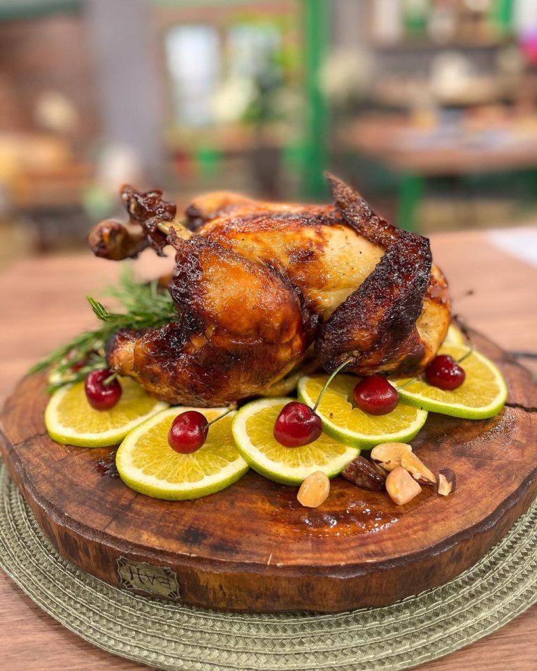 Frango assado ao molho de laranja