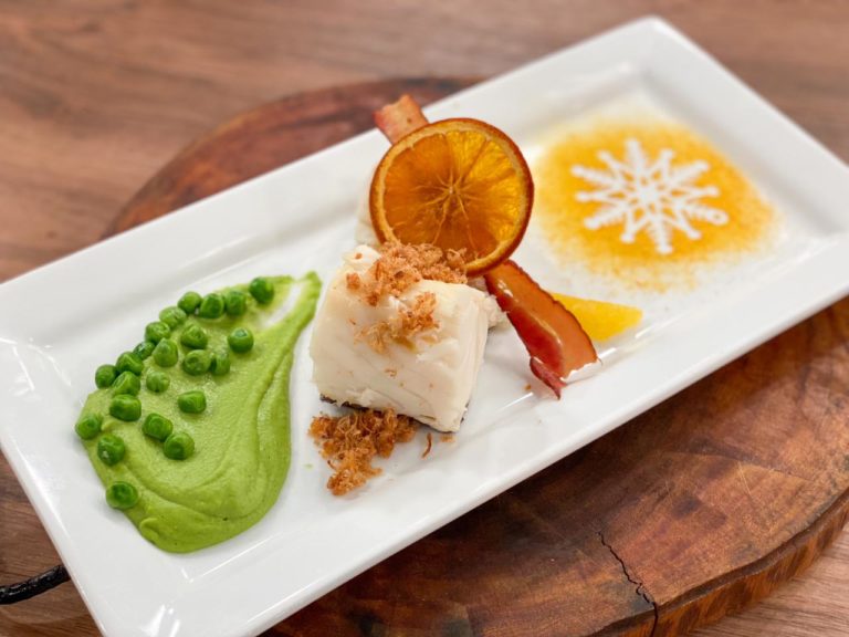 Bacalhau ao molho de laranja e café