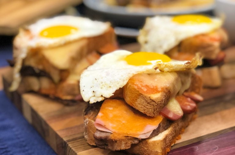 Sanduíche Francesinha e Pastel de Nata