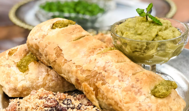 Bacalhau à Wellington e Purê de Ervilha