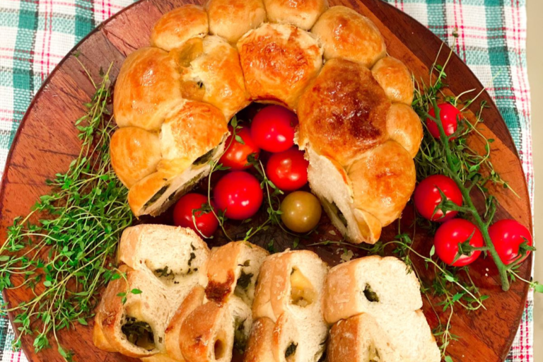 Bolho de escarola e bacon