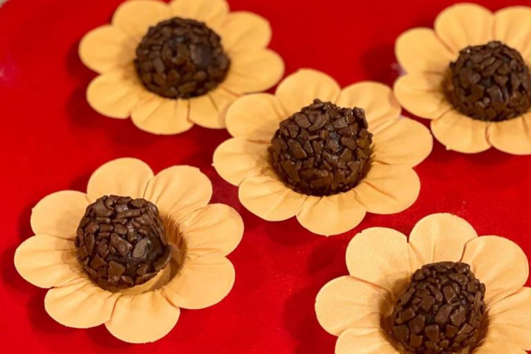 Brigadeiro com casca de banana
