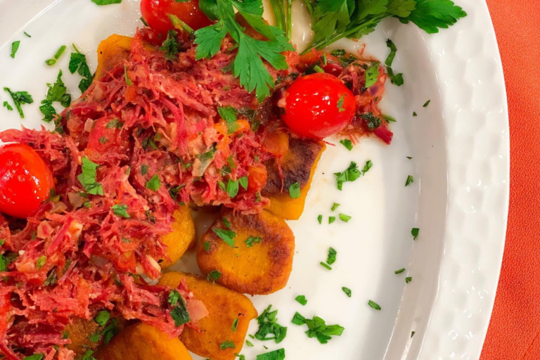 Receita de Nhoque de abóbora com Carne Seca