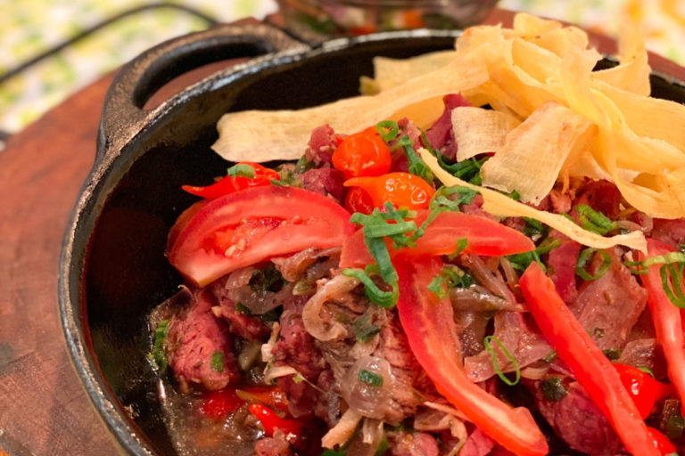 Carne de Sol com Vinagrete de Jiló