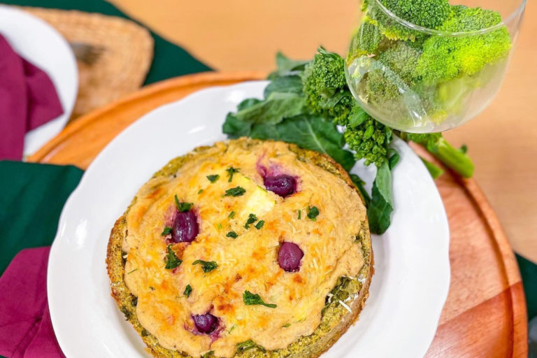 Torta detox de brócolis