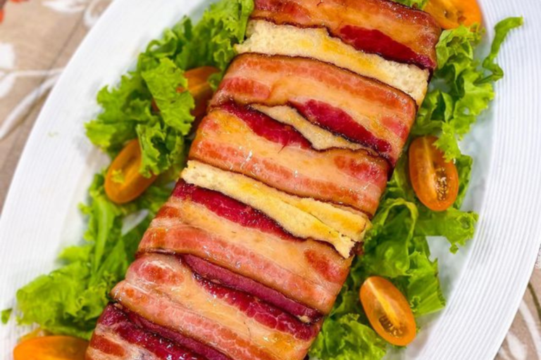 Receita saborosa de torta especial de batata com bacon