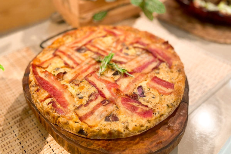 Fritada de abobrinha e bacon