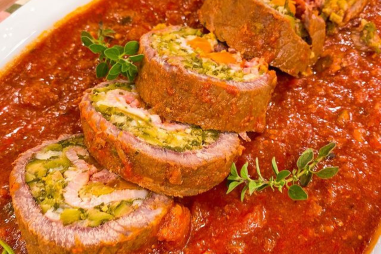 Receita saborosa de bracciola ao molho