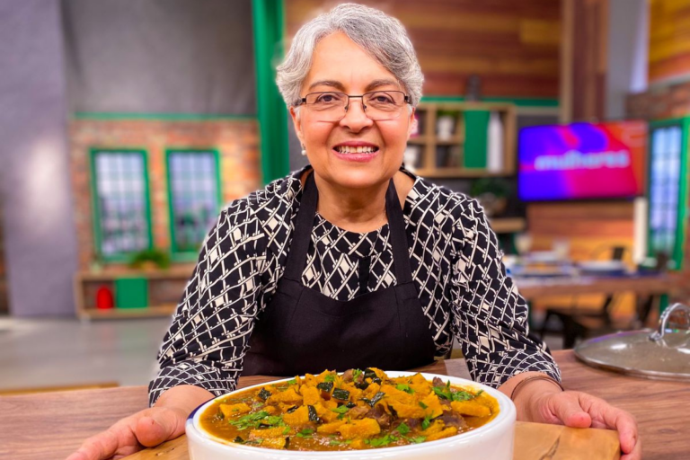 Picadinho de carne com abóbora feito pela Sandrinha!