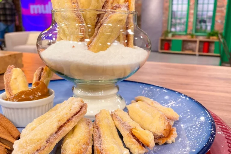 Doce delicioso de biscoito de churros