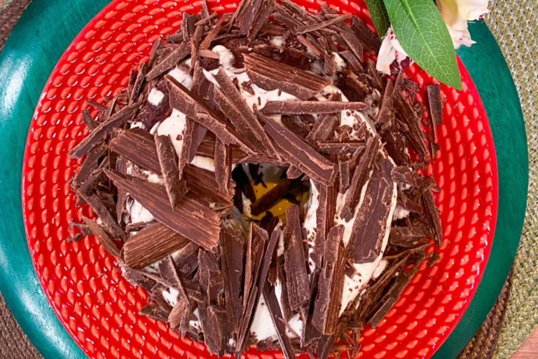 Receita surpreendente de pudim brownie