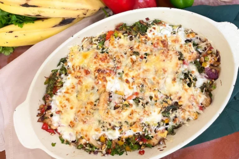 Frigideira de bacalhau fresco gratinado