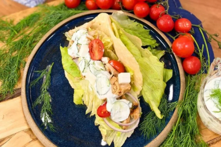 Gyros: Pão pita sem glúten com frango