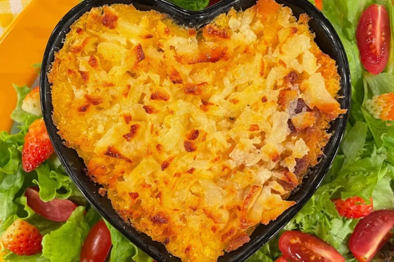 Pamonha salgada de forno recheada com frango