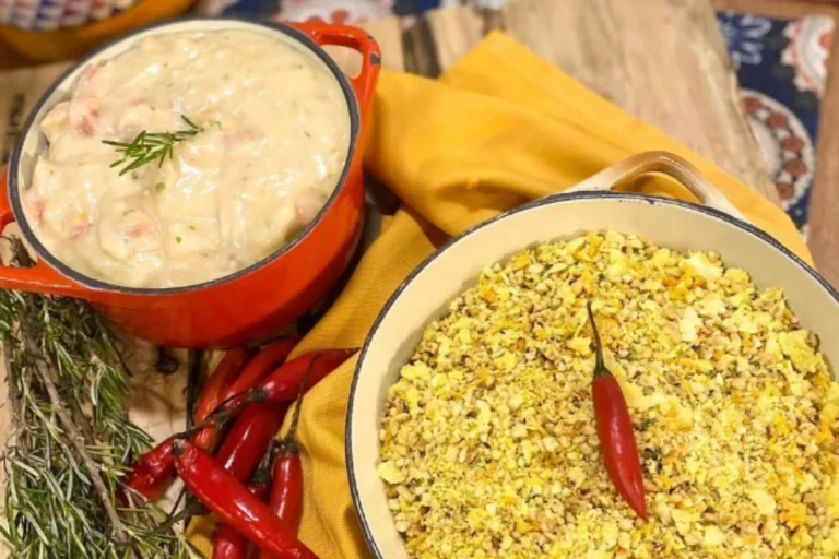 Bobó de inhame com frango