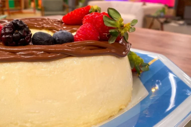 Pudim de leite em pó com creme de avelã