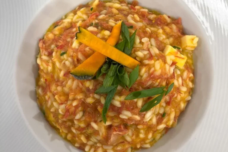 Risoto de abóbora com carne seca