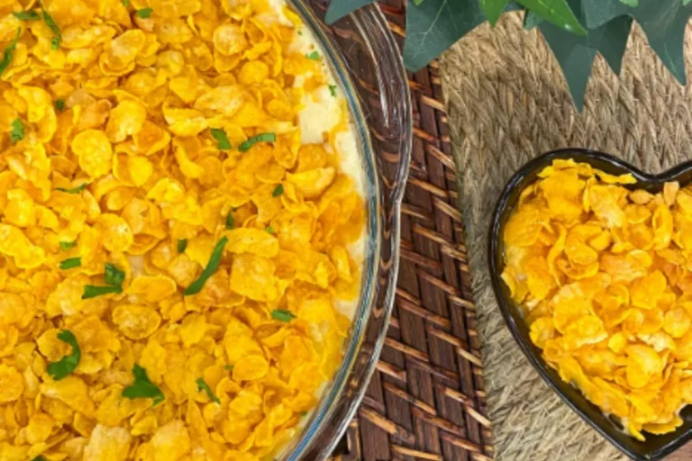 Travessa cremosa de frango e palmito