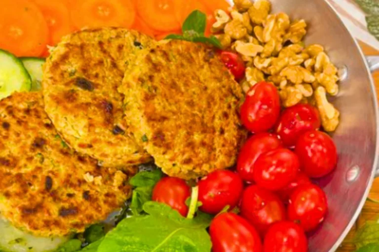 Hambúrguer de quinoa e molho pesto