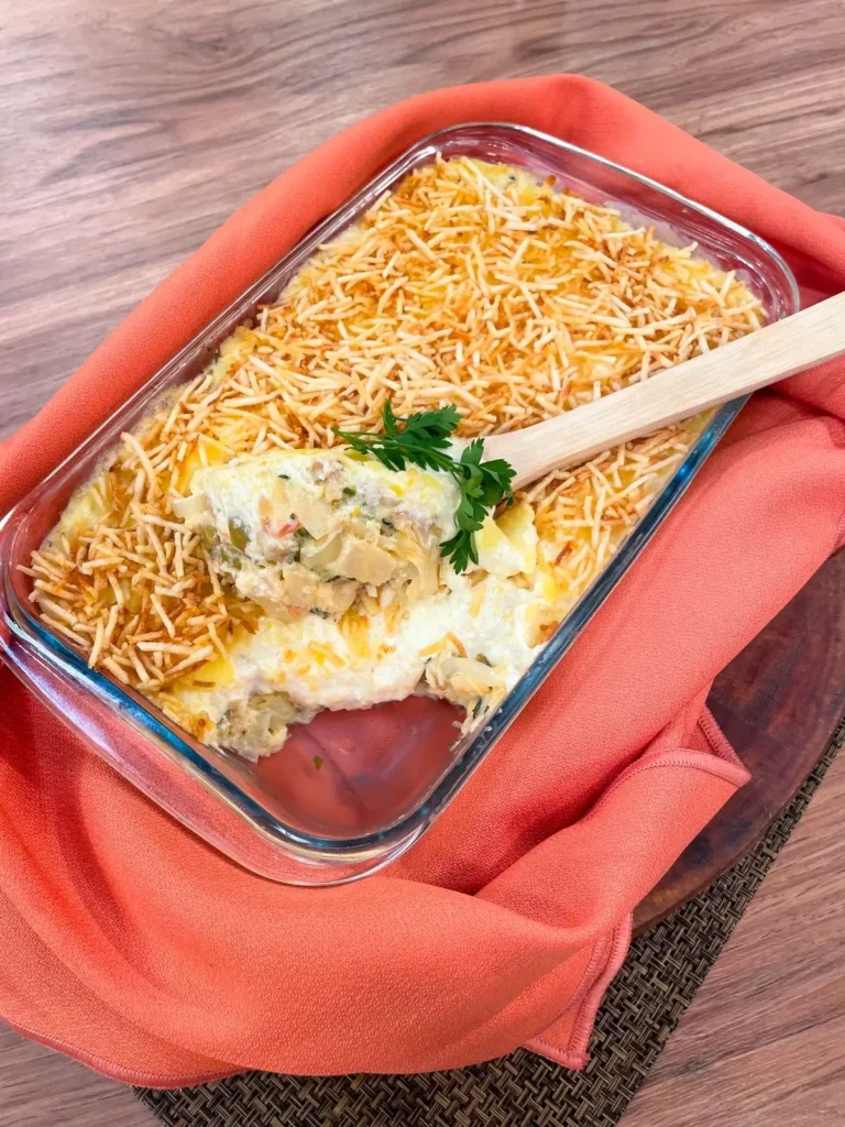 Inovador fricassê de bacalhau