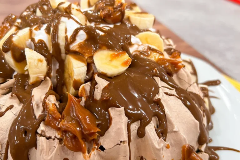 Maravilhosa pavlova de banoffee