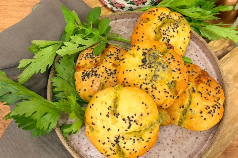 Brioche salgado com recheio de pesto