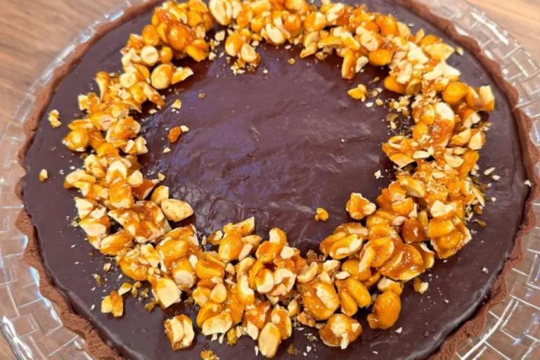 Torta de caramelo com ganache