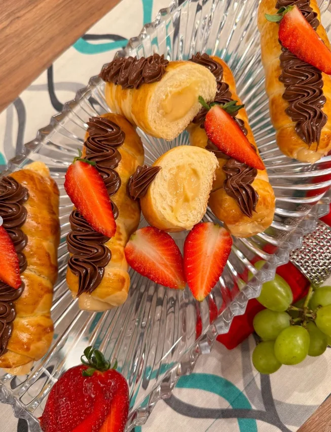 Canudinho de pão recheado