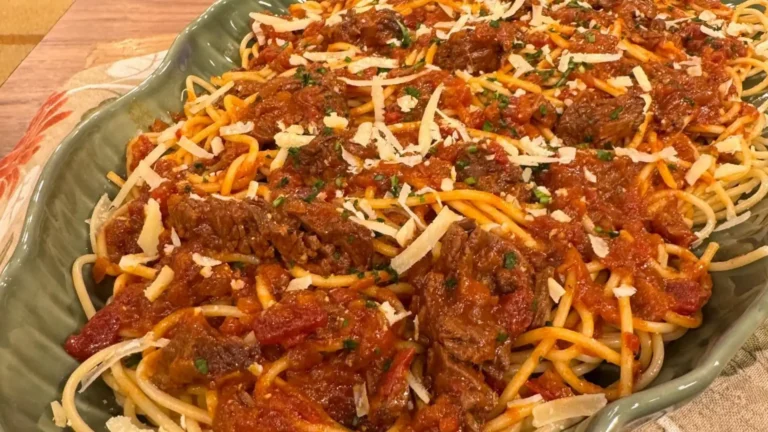 Espaguete ao Molho de Fraldinha