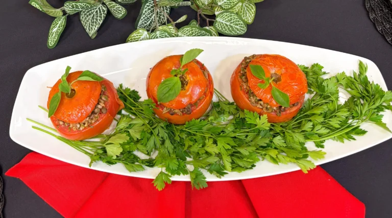 Tomates recheados com mjadra