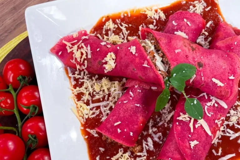 Deliciosa panqueca rosa