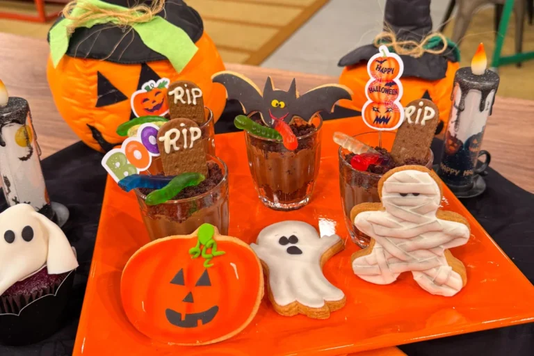 Pavê de chocolate de Halloween