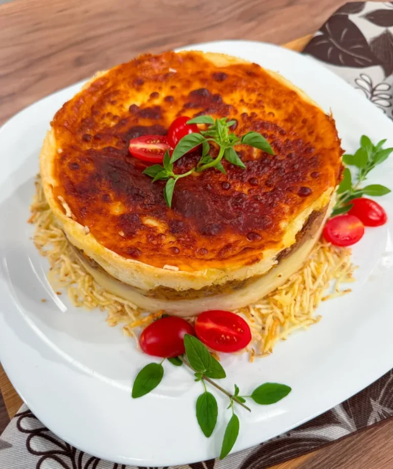 Incrível torta de carne cremosa