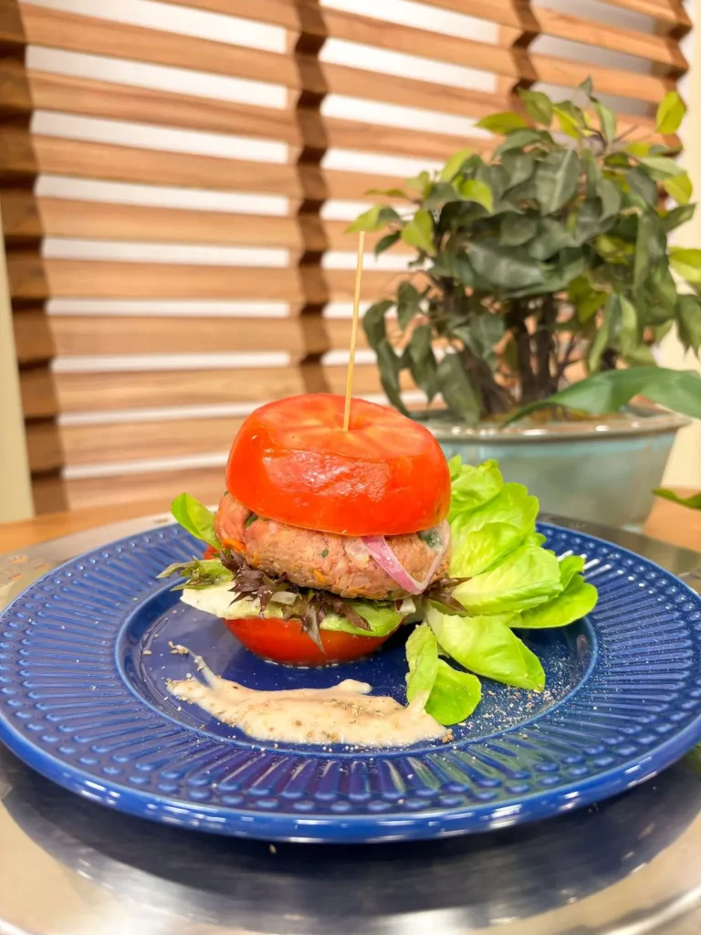 Mini burguer de patinho low carb e funcional