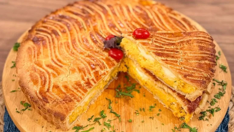 Delicioso empadão de frango cremoso