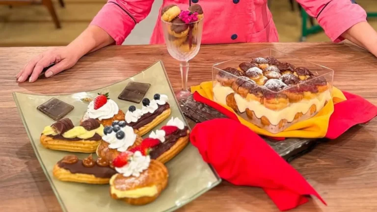 Maravilhosas bombas e carolinas da chef Giovanna Reis