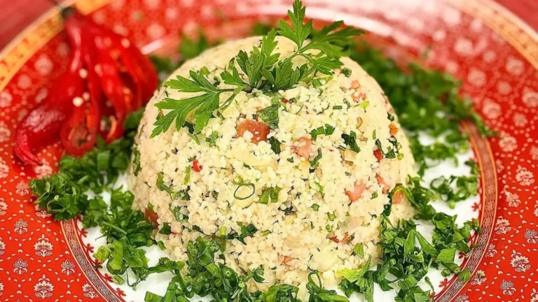 Cuscuz marroquino com torradinha síria e coalhada