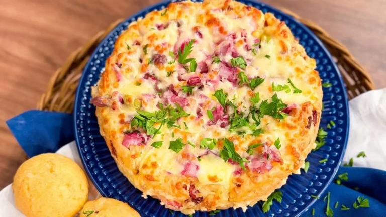 Deliciosa torta de pão de queijo