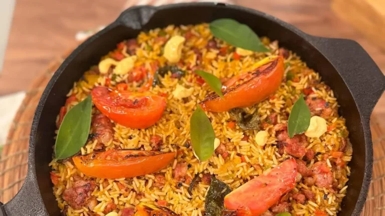 Delicioso arroz de linguiça