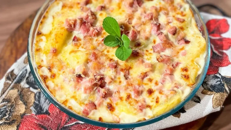 Gratinado de batata com bacon