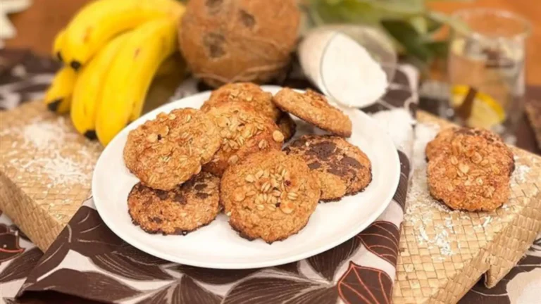 Biscoitos de banana fit