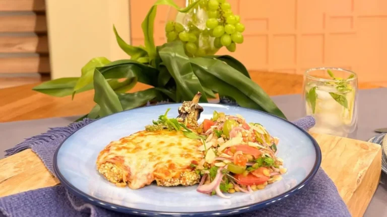Parmegiana de berinjela na Air fryer e salada de lentilhas!