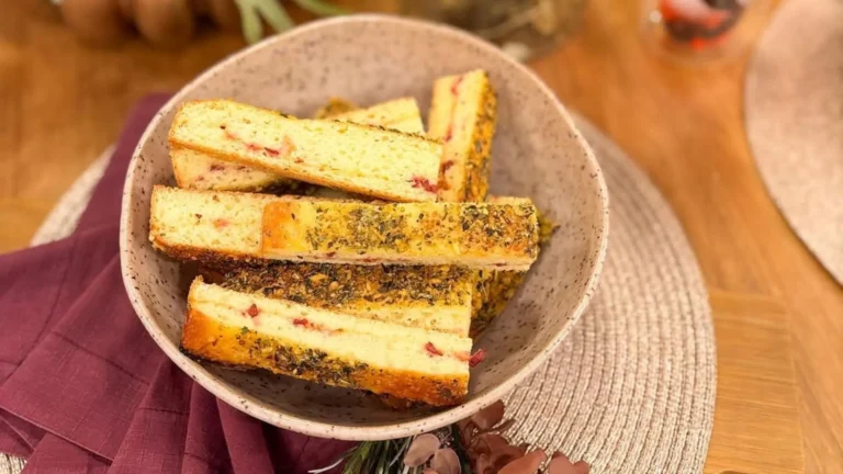 Breadstick de bacon vegano e parmesão