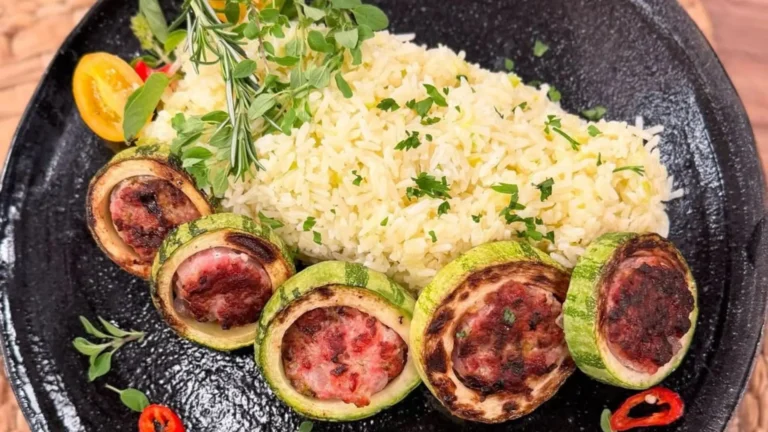 Delicioso medalhão de linguiça