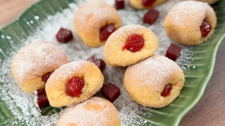 Sonho delicioso e super recheado com goiabada