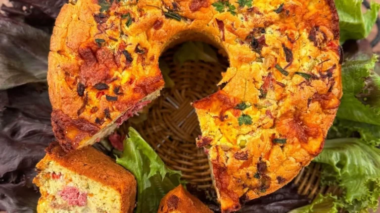 Delicioso bolo de fubá salgado