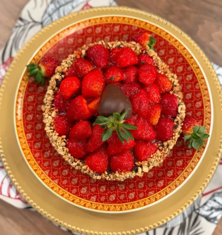 Tortinha de morango com chocolate!