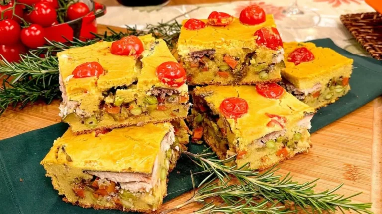 Torta de liquidificador de sardinha funcional