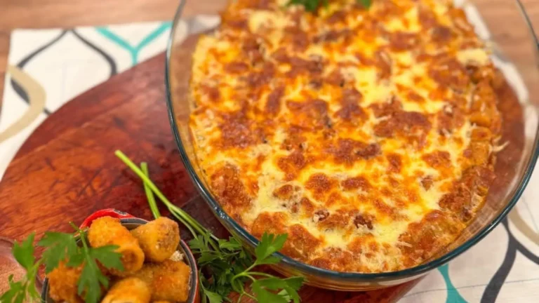 Prático e saboroso regatonni recheado à milanesa